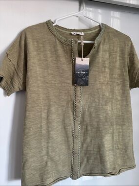 In loom Olive Green Top